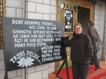 Ein Restaurant in Gyantse